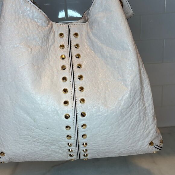 Michael Kors Pebbled Soft Leather Uptown Astor Studded Hobo Shoulder Bag - Picture 6 of 16